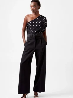 Women French Connection Trousers|Suits-Gemma Carey Satin Tuxedo Trousers