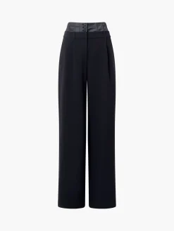 Women French Connection Trousers|Suits-Gemma Carey Satin Tuxedo Trousers