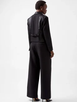 Women French Connection Coats & Jackets|Suits-Gemma Carey Satin Tuxedo Cropped Blazer