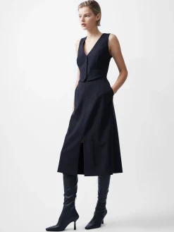 French Connection Party Dresses-Gemma Twill Waistcoat Dress