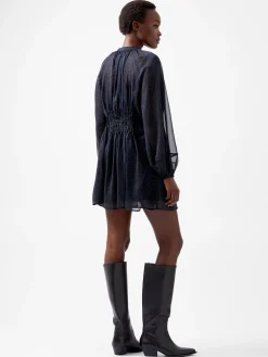 French Connection Dresses|Mini Dresses-Grace Artemis Long Sleeve Ruffle Mini Dress