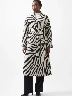 French Connection Coats & Jackets|Jeans & A Nice Top-Grace Zebra Belted Coat