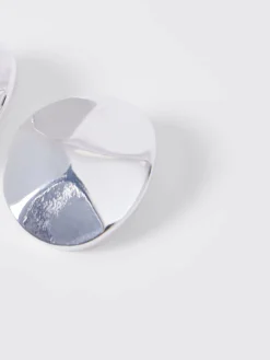 Women French Connection Jewellery|Jewellery-Hammered Circular Disc Stud Earrings