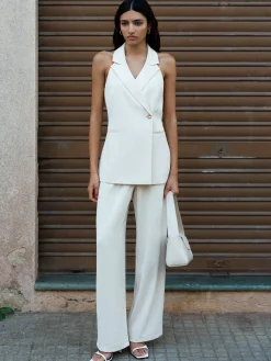 Women French Connection Co-Ords|Suits-Harrie Suiting Halterneck Waistcoat