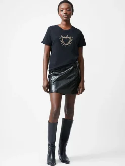 French Connection Tops-Heart Embellished T-Shirt