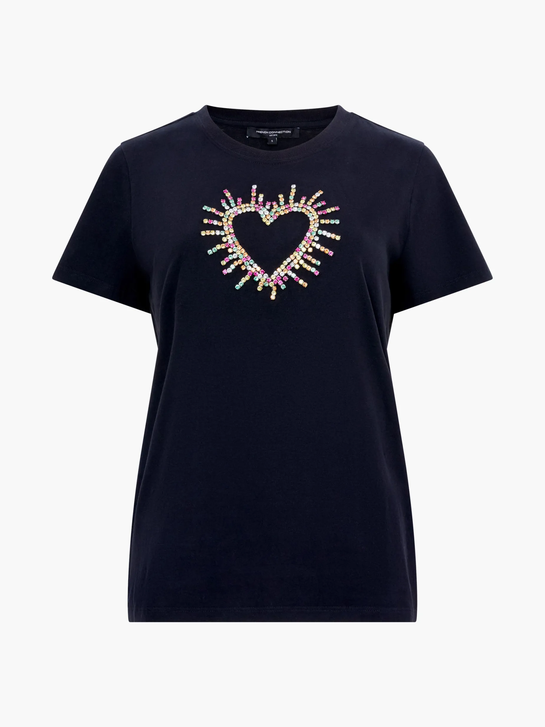 French Connection Tops-Heart Embellished T-Shirt