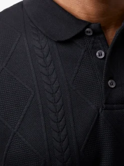 French Connection T-Shirts & Polo Shirts-Jacquard Short Sleeve Polo Shirt