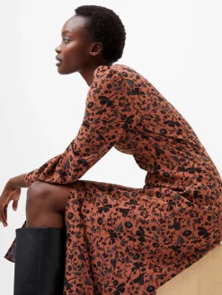 French Connection Dresses|Midi Dresses-Jeanie Brina Crepe Midi Dress