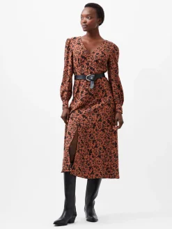 French Connection Dresses|Midi Dresses-Jeanie Brina Crepe Midi Dress