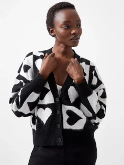 French Connection Jumpers & Cardigans-Julianna Heart Long Sleeve Cardigan