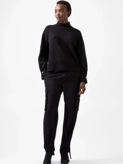 French Connection Jumpers & Cardigans-Kezia Recycled Pearl Cuff Detail Jumper