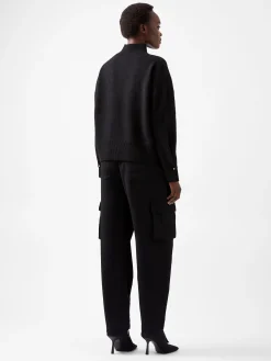 French Connection Jumpers & Cardigans-Kezia Recycled Pearl Cuff Detail Jumper