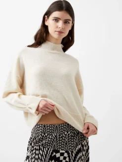 French Connection Jumpers & Cardigans-Kezia Recycled Pearl Cuff Detail Jumper
