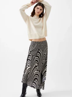 French Connection Jumpers & Cardigans-Kezia Recycled Pearl Cuff Detail Jumper