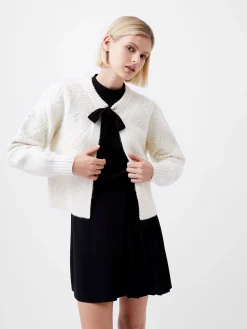 French Connection Jumpers & Cardigans-Kitty Recycled Bobble Bow Cardigan