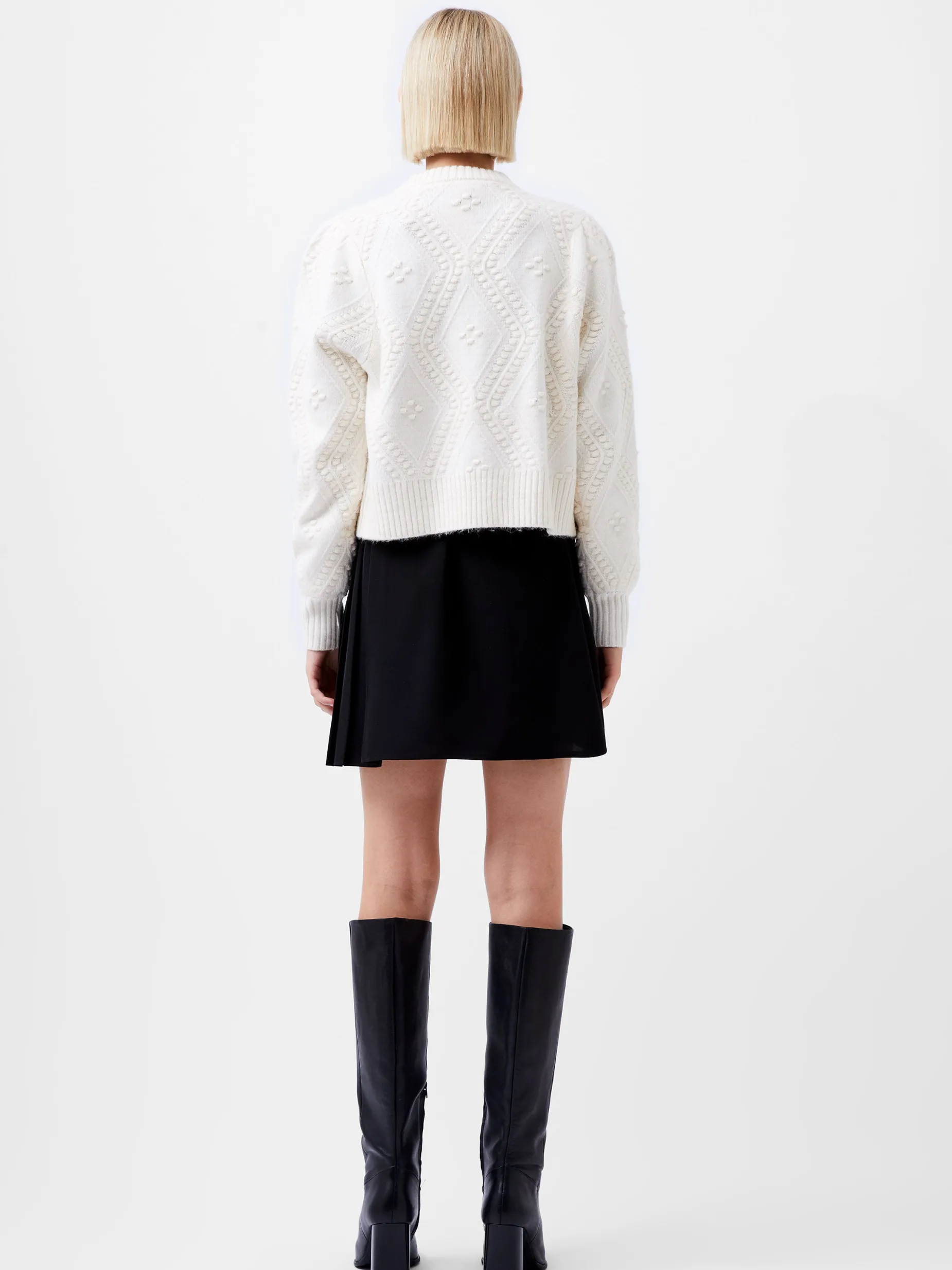 French Connection Jumpers & Cardigans-Kitty Recycled Bobble Bow Cardigan