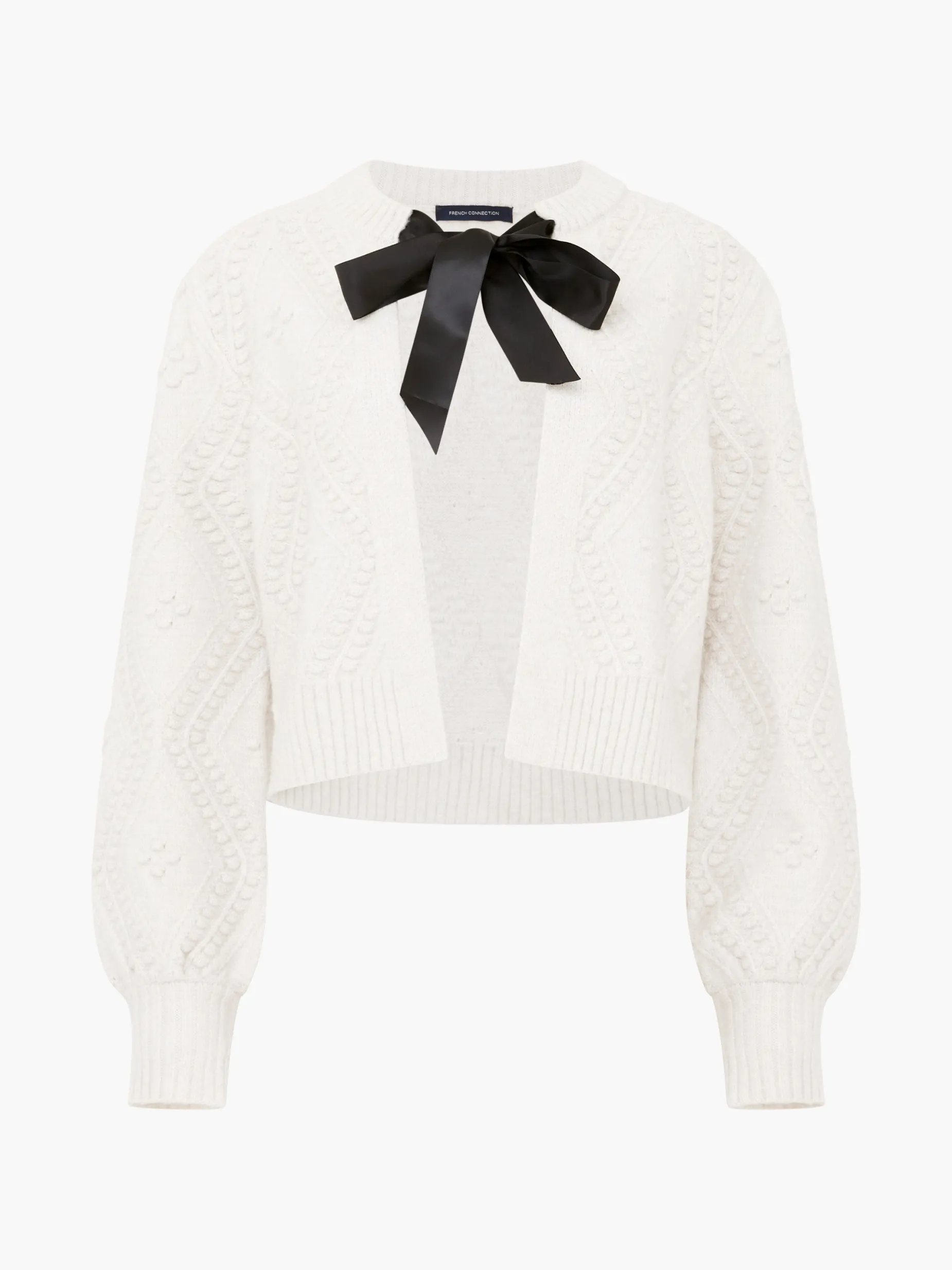 French Connection Jumpers & Cardigans-Kitty Recycled Bobble Bow Cardigan