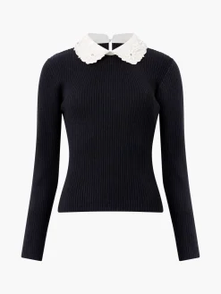French Connection Jumpers & Cardigans-Krista Embellished Knit Top