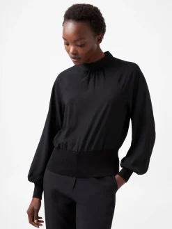 French Connection Tops-Krista Knit Long Sleeve Stand Neck Top