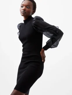 French Connection Dresses|Mini Dresses-Krista Organza Puff Sleeve Dress
