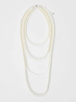 Women French Connection Jewellery|Jewellery-Layered Faux Pearl Necklace