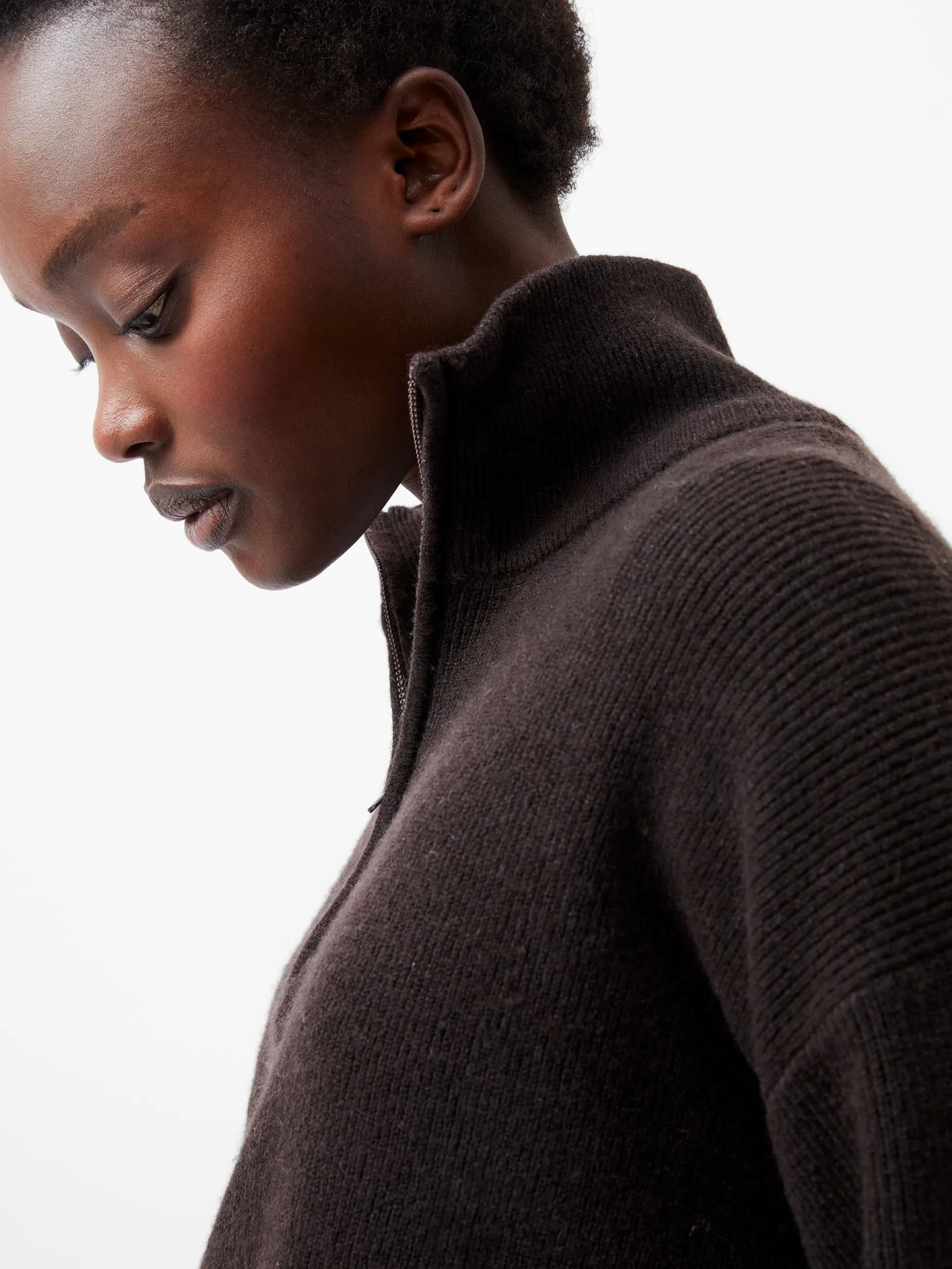 French Connection Jumpers & Cardigans-Lightweight Vhari Recycled Half Zip Jumper