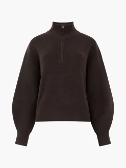 French Connection Jumpers & Cardigans-Lightweight Vhari Recycled Half Zip Jumper
