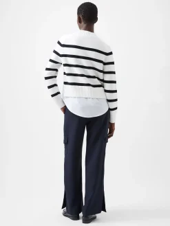 French Connection Jumpers & Cardigans-Lily Mozart Poplin Mix Top