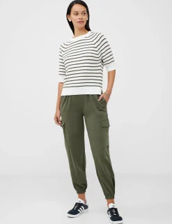 French Connection Jumpers & Cardigans-Lily Mozart Stripe Short Sleeve Jumper