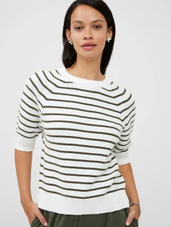 French Connection Jumpers & Cardigans-Lily Mozart Stripe Short Sleeve Jumper