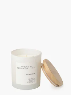 French Connection Home Accessories-Linen White Serenity 200g Candle
