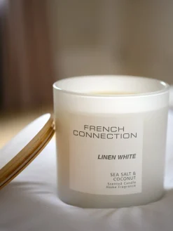French Connection Home Accessories-Linen White Serenity 200g Candle