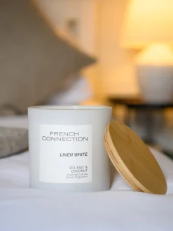 French Connection Home Accessories-Linen White Serenity 200g Candle