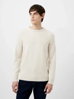 French Connection Knitwear-Link Stitch Crew Neck Jumper