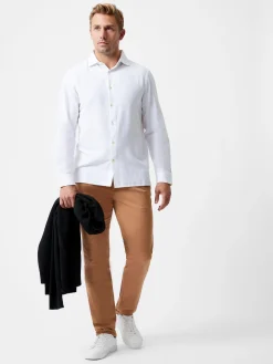 French Connection Shirts-Long Sleeve Linen Blend Shirt