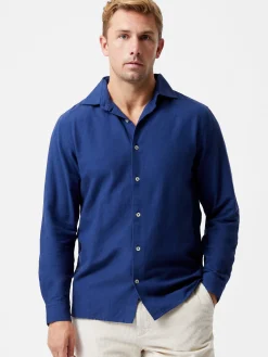 French Connection Shirts-Long Sleeve Linen Blend Shirt