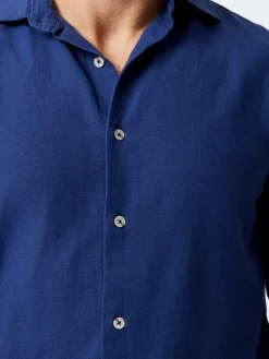 French Connection Shirts-Long Sleeve Linen Blend Shirt