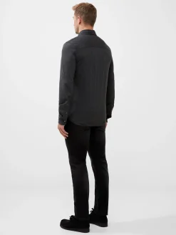 French Connection Shirts-Long Sleeve Pique Jersey Shirt