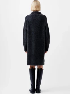 French Connection Dresses|Mini Dresses-Maddox Half Zip Long Sleeve Knit Dress