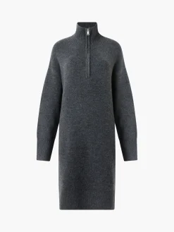 French Connection Dresses|Mini Dresses-Maddox Half Zip Long Sleeve Knit Dress