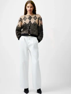 French Connection Jumpers & Cardigans-Mavis Argyle Tinsel Long Sleeve Cardigan