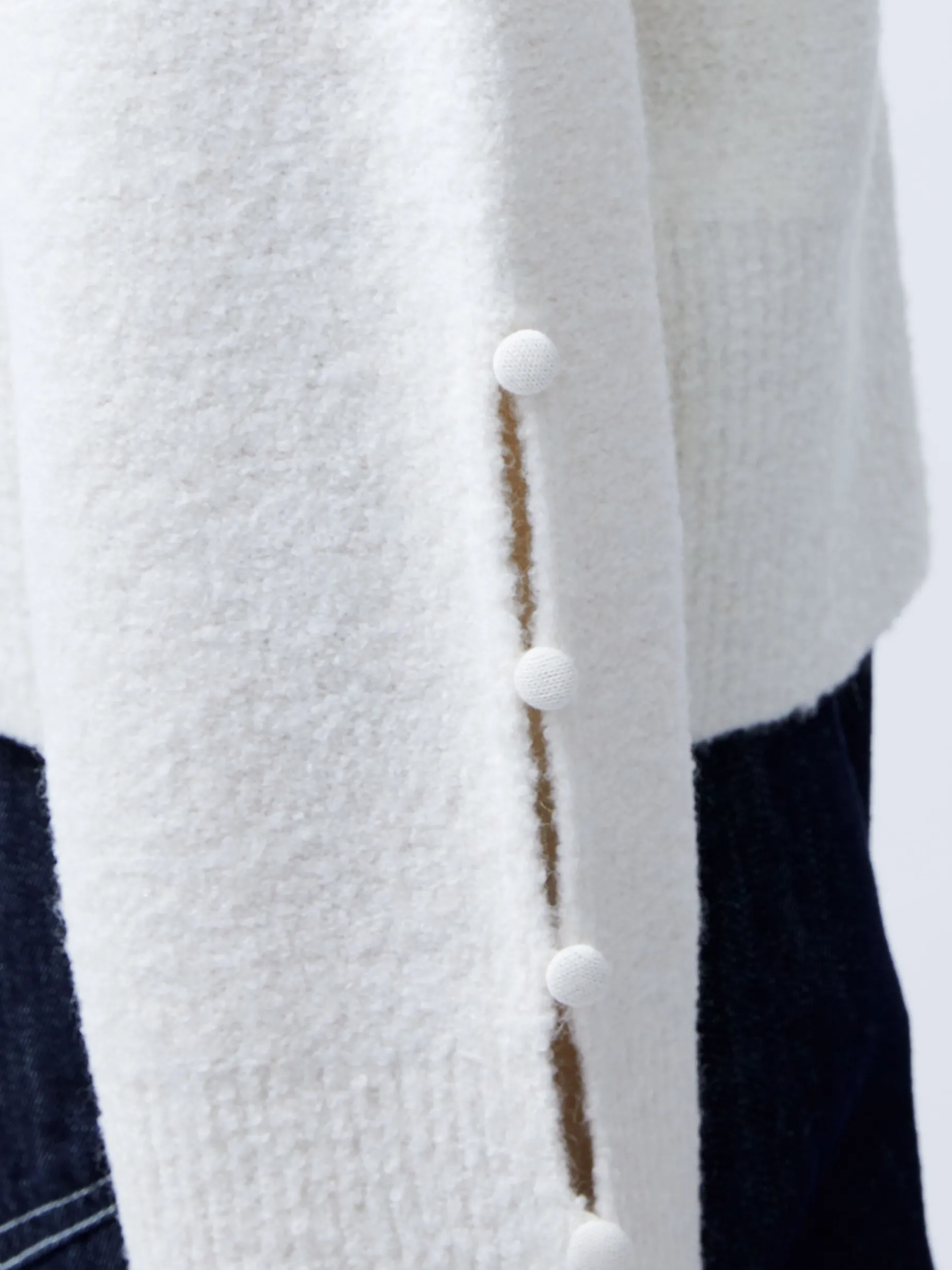 French Connection Jumpers & Cardigans-Melissa Boucle Button Detail Sleeve Jumper