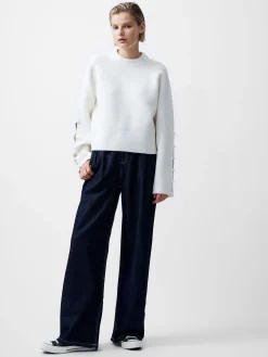 French Connection Jumpers & Cardigans-Melissa Boucle Button Detail Sleeve Jumper