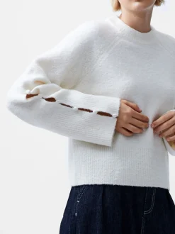 French Connection Jumpers & Cardigans-Melissa Boucle Button Detail Sleeve Jumper