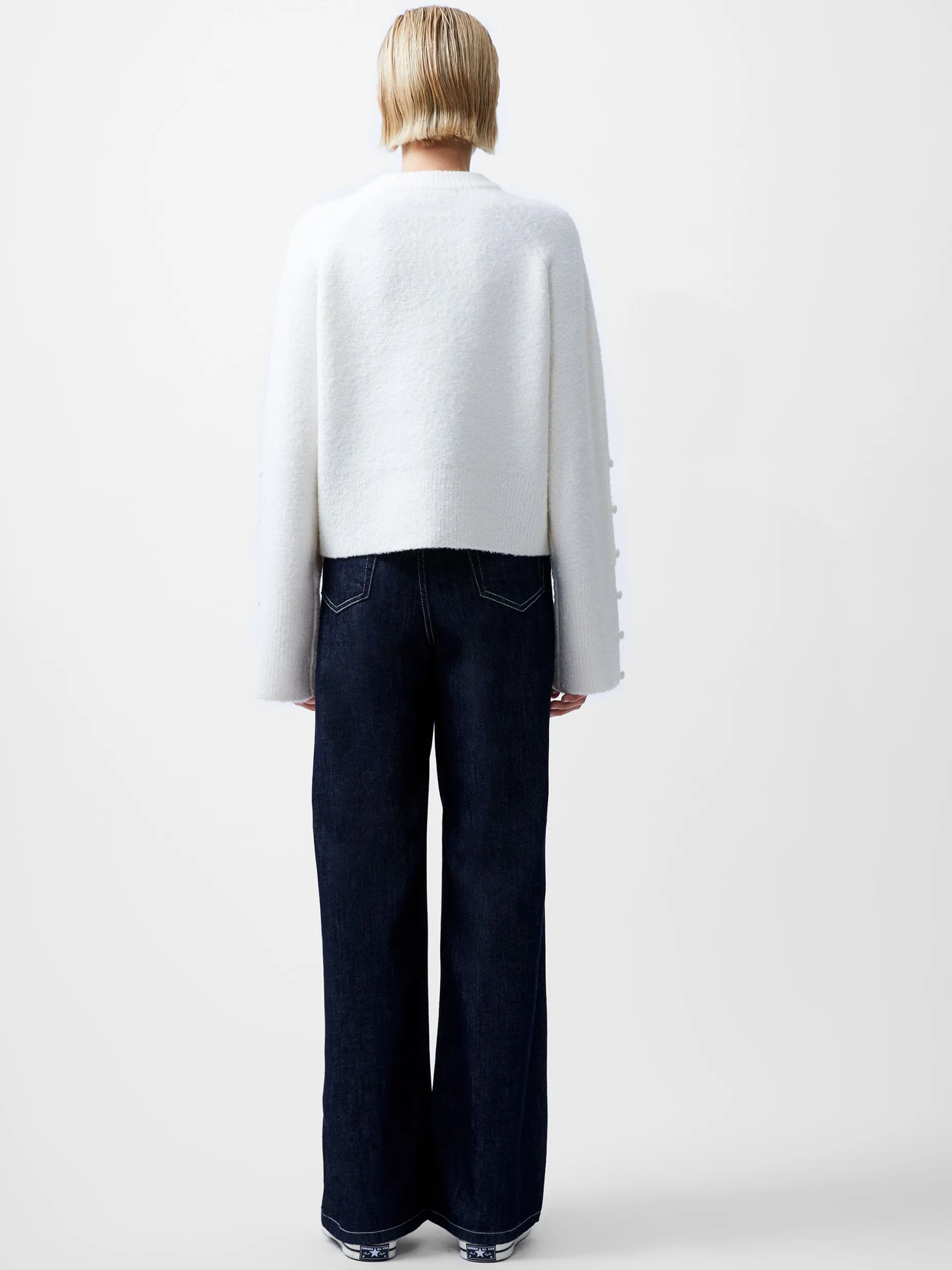 French Connection Jumpers & Cardigans-Melissa Boucle Button Detail Sleeve Jumper