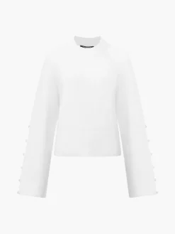 French Connection Jumpers & Cardigans-Melissa Boucle Button Detail Sleeve Jumper