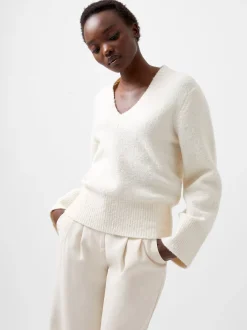 French Connection Jumpers & Cardigans-Melissa Boucle V-Neck Jumper