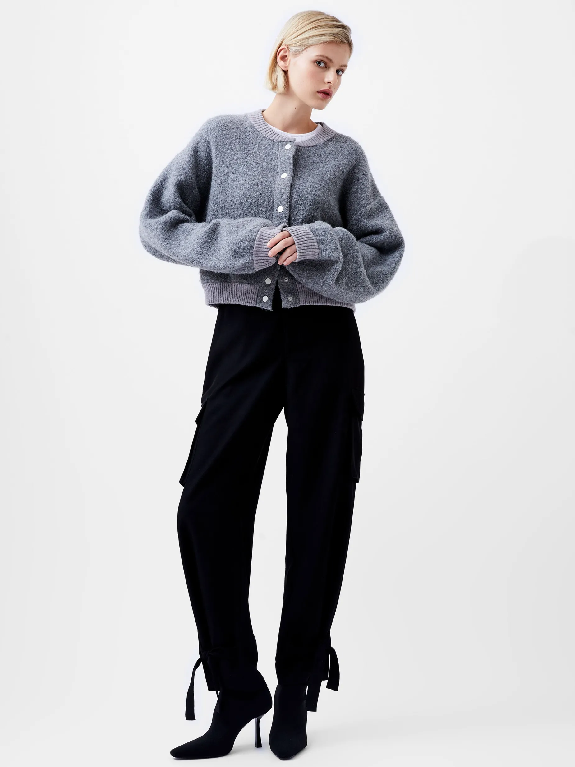 French Connection Jumpers & Cardigans|Coats & Jackets-Melissa Knit Bomber Jacket