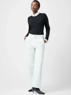 French Connection Jumpers & Cardigans-Melody Pleated Bow Long Sleeve Top