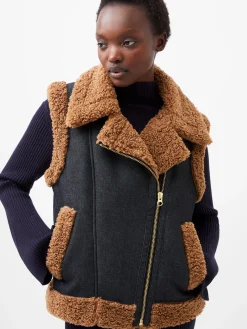 French Connection Coats & Jackets-Mery Denim Gilet